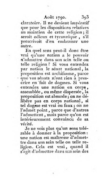 Journal ecclesiastique ou bibliotheque raisonnée des sciences ecclésiastiques