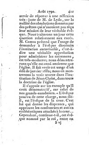 Journal ecclesiastique ou bibliotheque raisonnée des sciences ecclésiastiques