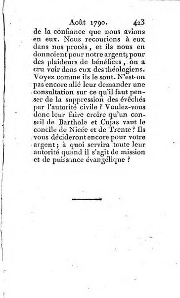 Journal ecclesiastique ou bibliotheque raisonnée des sciences ecclésiastiques