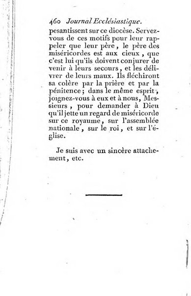 Journal ecclesiastique ou bibliotheque raisonnée des sciences ecclésiastiques