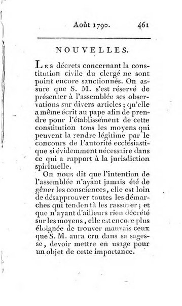 Journal ecclesiastique ou bibliotheque raisonnée des sciences ecclésiastiques