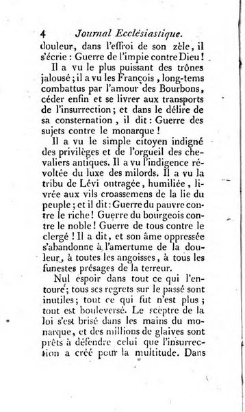 Journal ecclesiastique ou bibliotheque raisonnée des sciences ecclésiastiques