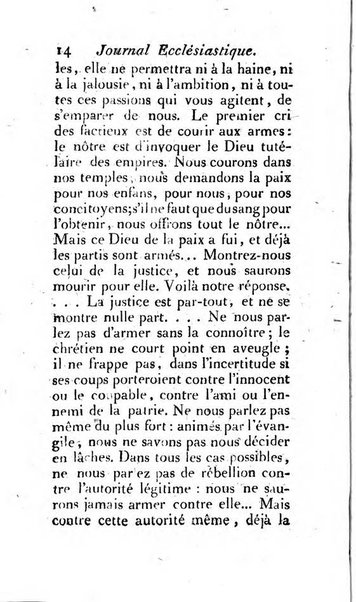 Journal ecclesiastique ou bibliotheque raisonnée des sciences ecclésiastiques