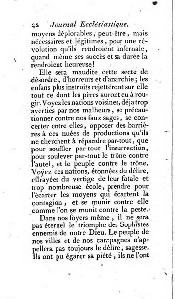 Journal ecclesiastique ou bibliotheque raisonnée des sciences ecclésiastiques