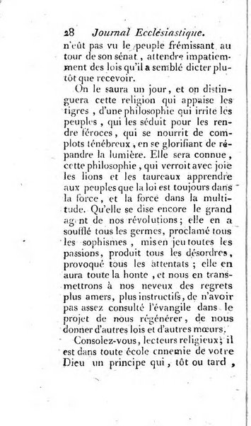 Journal ecclesiastique ou bibliotheque raisonnée des sciences ecclésiastiques