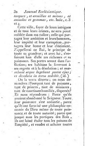 Journal ecclesiastique ou bibliotheque raisonnée des sciences ecclésiastiques