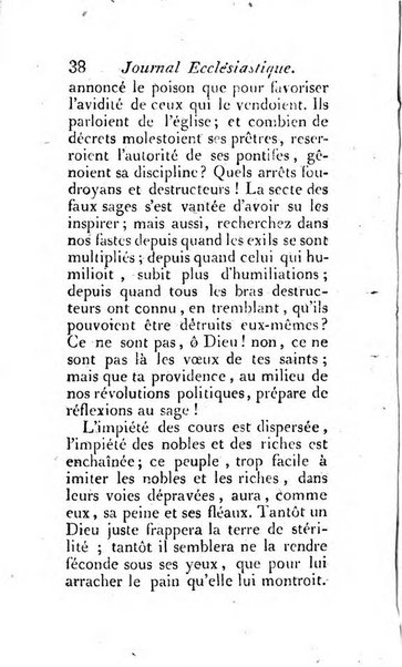 Journal ecclesiastique ou bibliotheque raisonnée des sciences ecclésiastiques