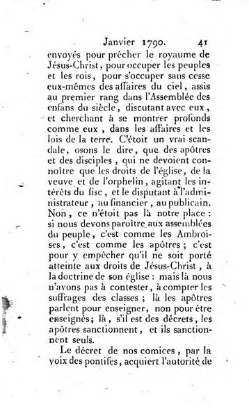 Journal ecclesiastique ou bibliotheque raisonnée des sciences ecclésiastiques