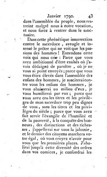 Journal ecclesiastique ou bibliotheque raisonnée des sciences ecclésiastiques