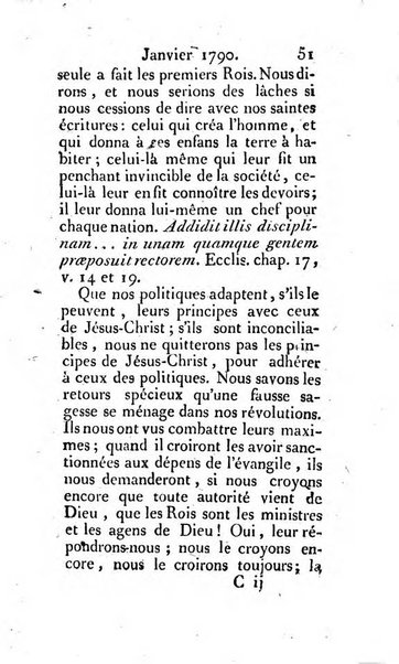 Journal ecclesiastique ou bibliotheque raisonnée des sciences ecclésiastiques