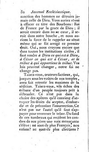 Journal ecclesiastique ou bibliotheque raisonnée des sciences ecclésiastiques