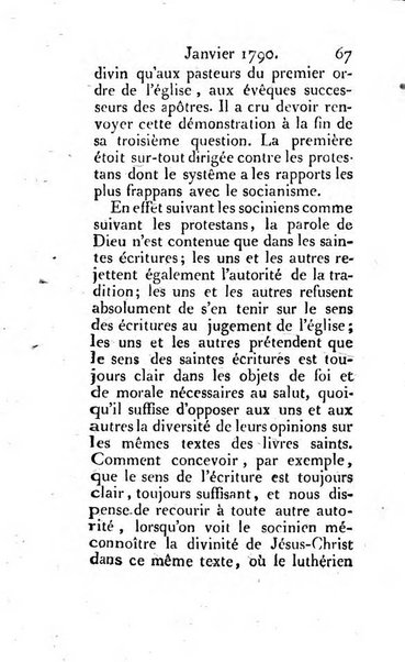Journal ecclesiastique ou bibliotheque raisonnée des sciences ecclésiastiques