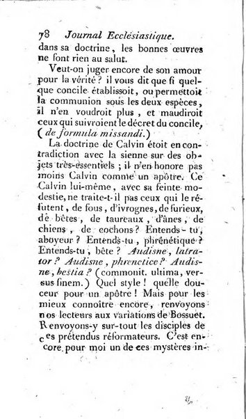 Journal ecclesiastique ou bibliotheque raisonnée des sciences ecclésiastiques