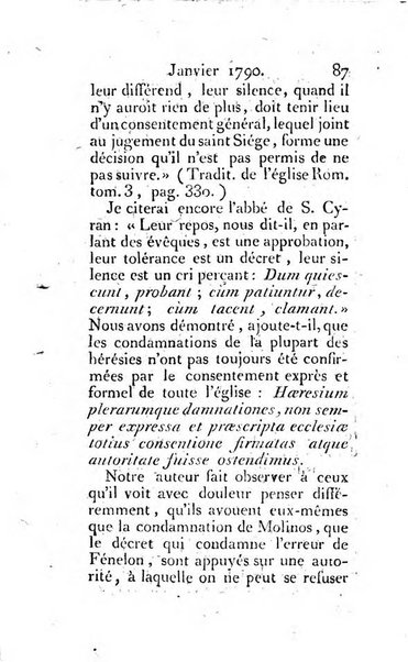 Journal ecclesiastique ou bibliotheque raisonnée des sciences ecclésiastiques