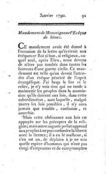 Journal ecclesiastique ou bibliotheque raisonnée des sciences ecclésiastiques