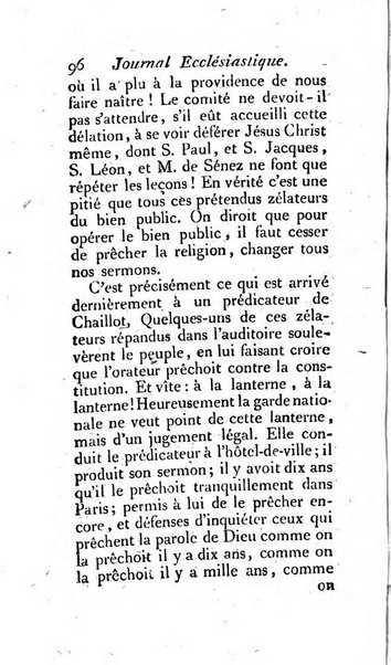 Journal ecclesiastique ou bibliotheque raisonnée des sciences ecclésiastiques