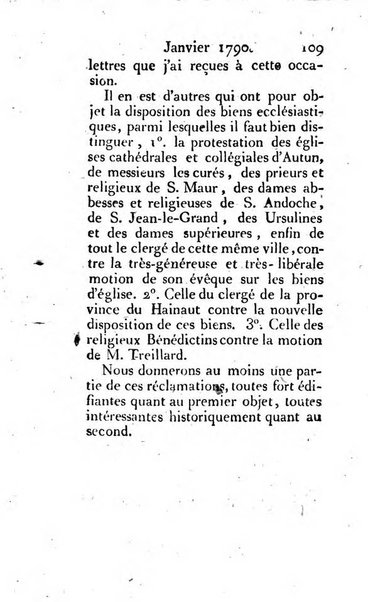 Journal ecclesiastique ou bibliotheque raisonnée des sciences ecclésiastiques