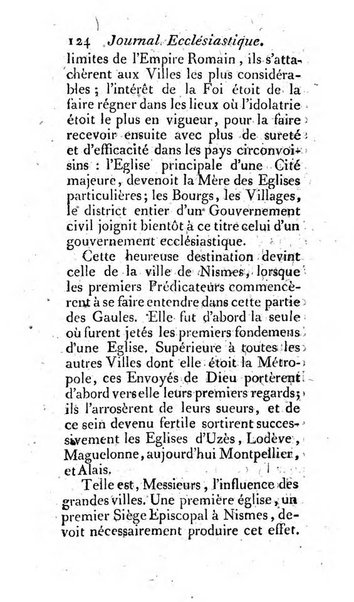 Journal ecclesiastique ou bibliotheque raisonnée des sciences ecclésiastiques