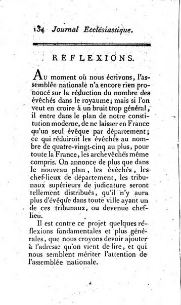 Journal ecclesiastique ou bibliotheque raisonnée des sciences ecclésiastiques