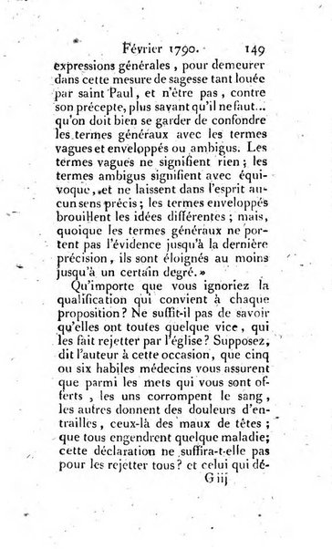 Journal ecclesiastique ou bibliotheque raisonnée des sciences ecclésiastiques