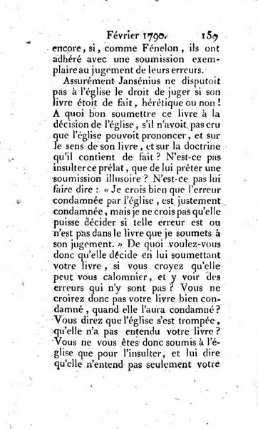 Journal ecclesiastique ou bibliotheque raisonnée des sciences ecclésiastiques