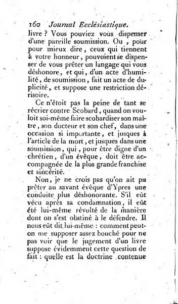 Journal ecclesiastique ou bibliotheque raisonnée des sciences ecclésiastiques