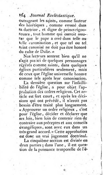 Journal ecclesiastique ou bibliotheque raisonnée des sciences ecclésiastiques