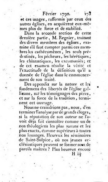 Journal ecclesiastique ou bibliotheque raisonnée des sciences ecclésiastiques