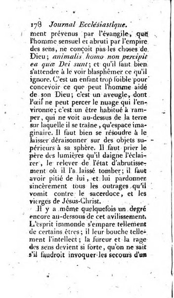 Journal ecclesiastique ou bibliotheque raisonnée des sciences ecclésiastiques