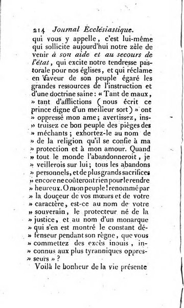 Journal ecclesiastique ou bibliotheque raisonnée des sciences ecclésiastiques