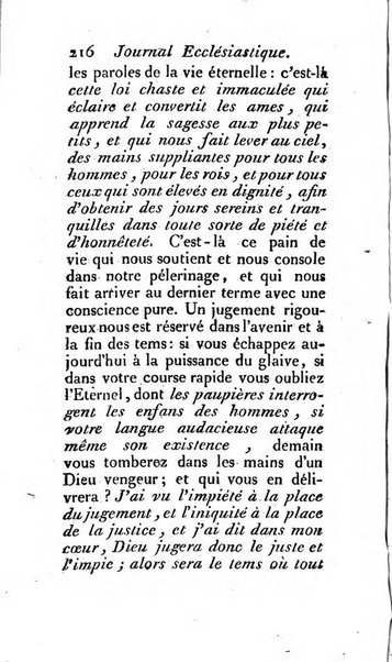 Journal ecclesiastique ou bibliotheque raisonnée des sciences ecclésiastiques