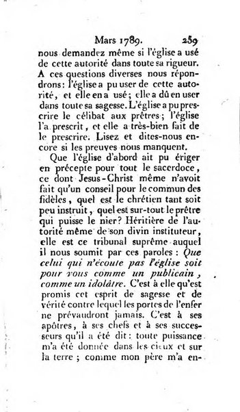 Journal ecclesiastique ou bibliotheque raisonnée des sciences ecclésiastiques