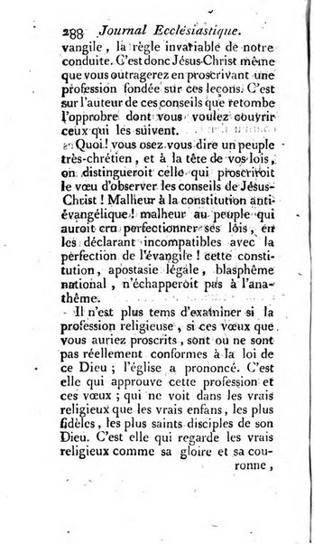 Journal ecclesiastique ou bibliotheque raisonnée des sciences ecclésiastiques