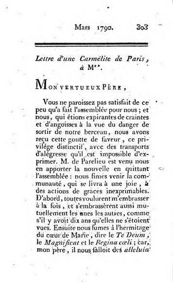 Journal ecclesiastique ou bibliotheque raisonnée des sciences ecclésiastiques