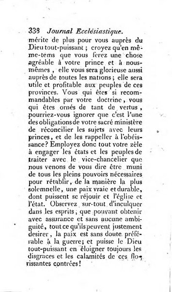 Journal ecclesiastique ou bibliotheque raisonnée des sciences ecclésiastiques