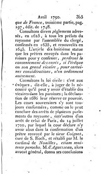 Journal ecclesiastique ou bibliotheque raisonnée des sciences ecclésiastiques