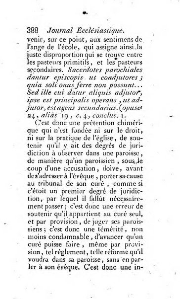 Journal ecclesiastique ou bibliotheque raisonnée des sciences ecclésiastiques