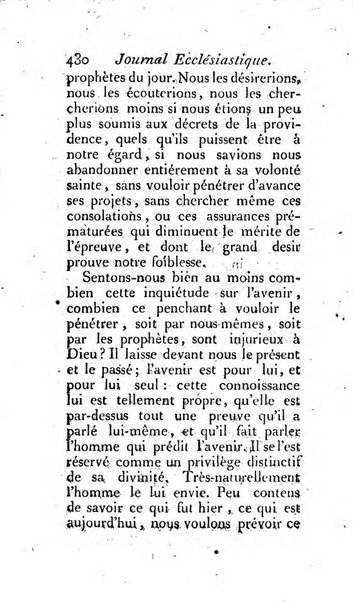 Journal ecclesiastique ou bibliotheque raisonnée des sciences ecclésiastiques