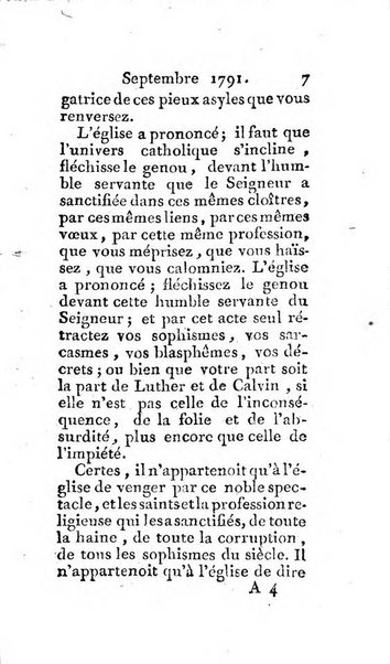 Journal ecclesiastique ou bibliotheque raisonnée des sciences ecclésiastiques