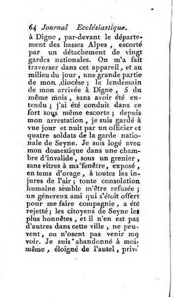 Journal ecclesiastique ou bibliotheque raisonnée des sciences ecclésiastiques