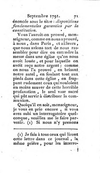 Journal ecclesiastique ou bibliotheque raisonnée des sciences ecclésiastiques