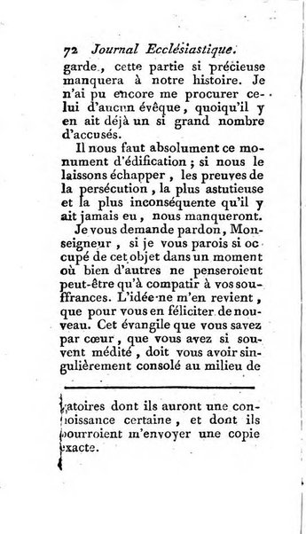 Journal ecclesiastique ou bibliotheque raisonnée des sciences ecclésiastiques