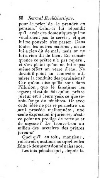 Journal ecclesiastique ou bibliotheque raisonnée des sciences ecclésiastiques