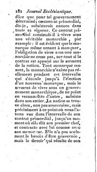 Journal ecclesiastique ou bibliotheque raisonnée des sciences ecclésiastiques