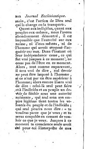 Journal ecclesiastique ou bibliotheque raisonnée des sciences ecclésiastiques