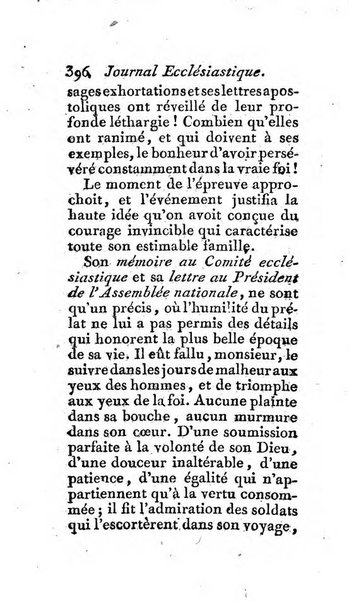 Journal ecclesiastique ou bibliotheque raisonnée des sciences ecclésiastiques