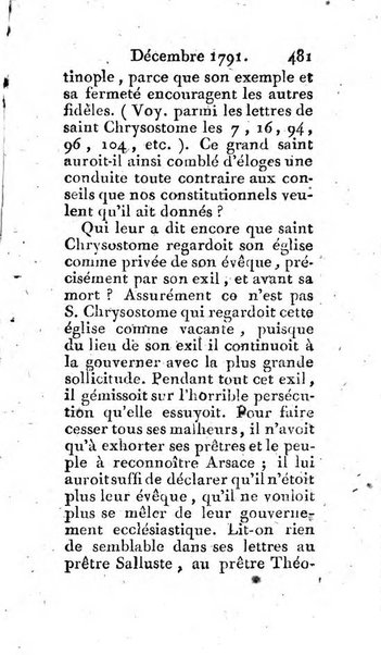 Journal ecclesiastique ou bibliotheque raisonnée des sciences ecclésiastiques