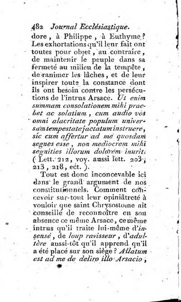 Journal ecclesiastique ou bibliotheque raisonnée des sciences ecclésiastiques