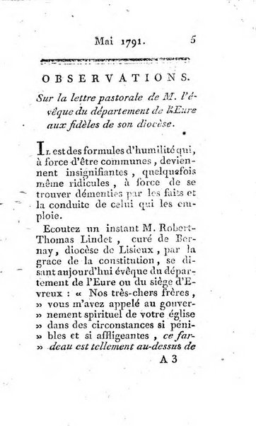 Journal ecclesiastique ou bibliotheque raisonnée des sciences ecclésiastiques