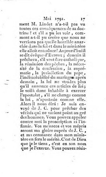 Journal ecclesiastique ou bibliotheque raisonnée des sciences ecclésiastiques